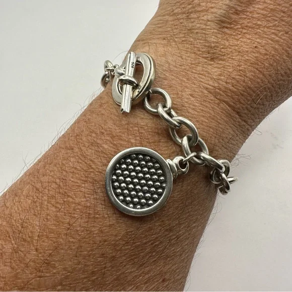 Lagos Silver Disc Charm Bracelet